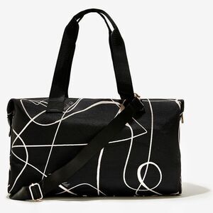 Black Abstract Design Weekender Travel Bag NEW